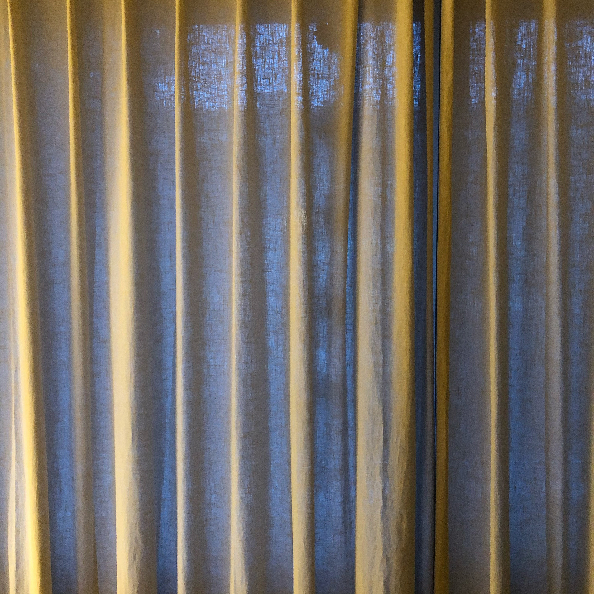Gold blue curtain